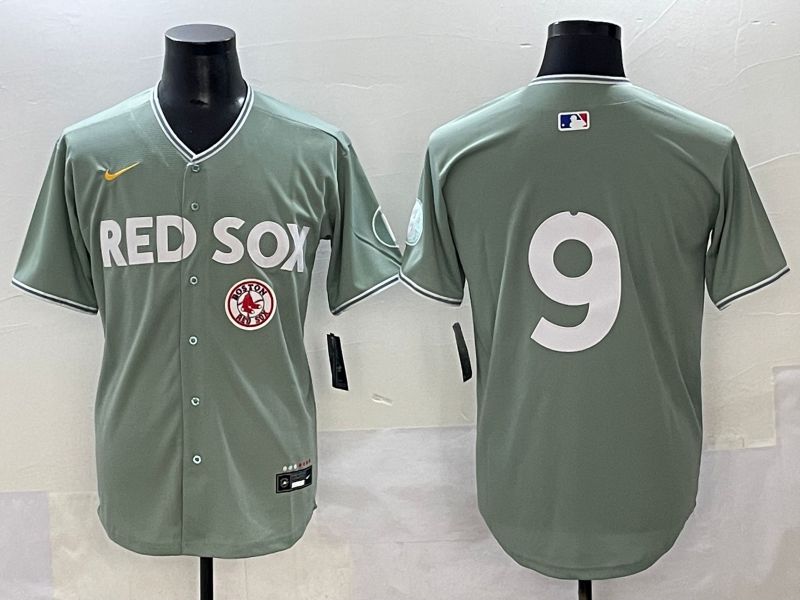 Men 2025 Boston Red Sox #9 No Name Light Green Joint Name Nike MLB Jersey style 11
